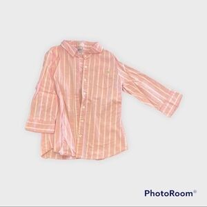 Pink stripe button top 134
